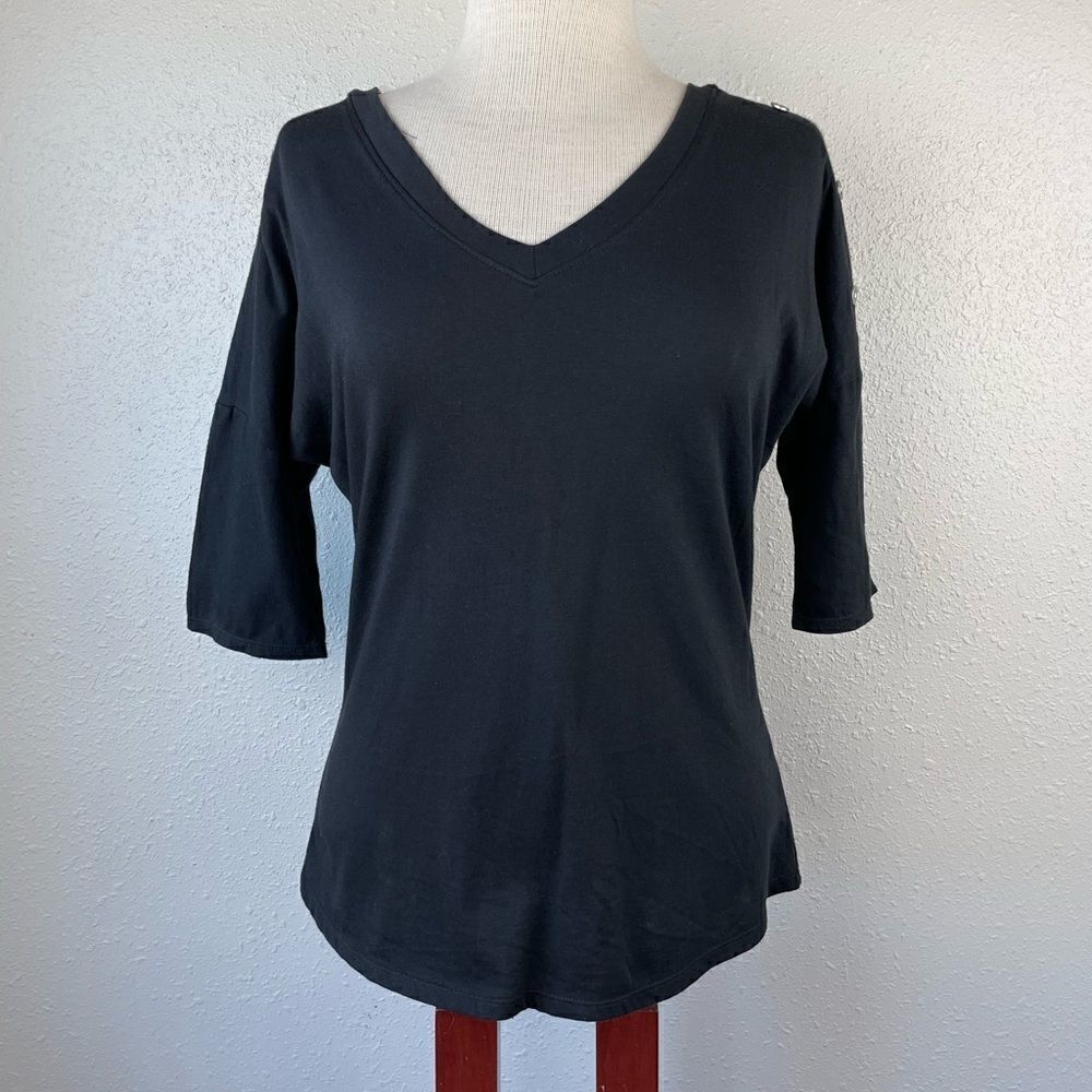 NWT JW Style Half Sleeve V-Neck Top Size S